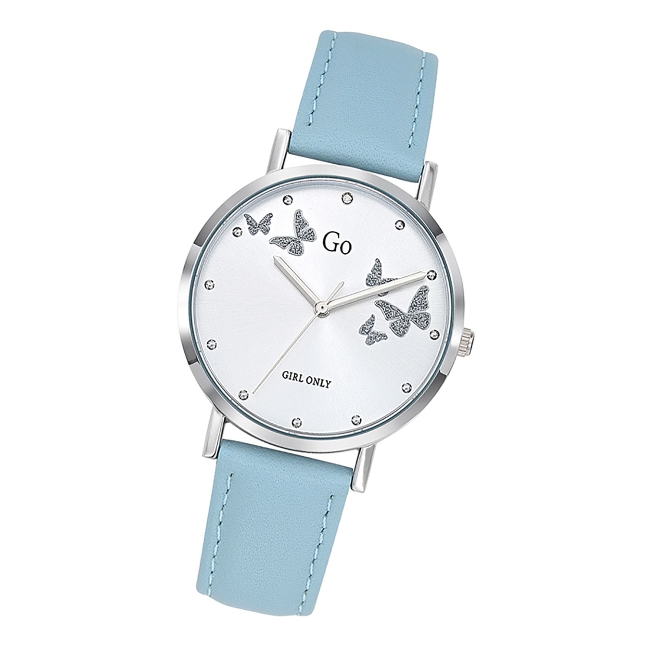 Girl Only GO Damenuhr Analog Quarzuhr mit Lederarmband grau UGO699347