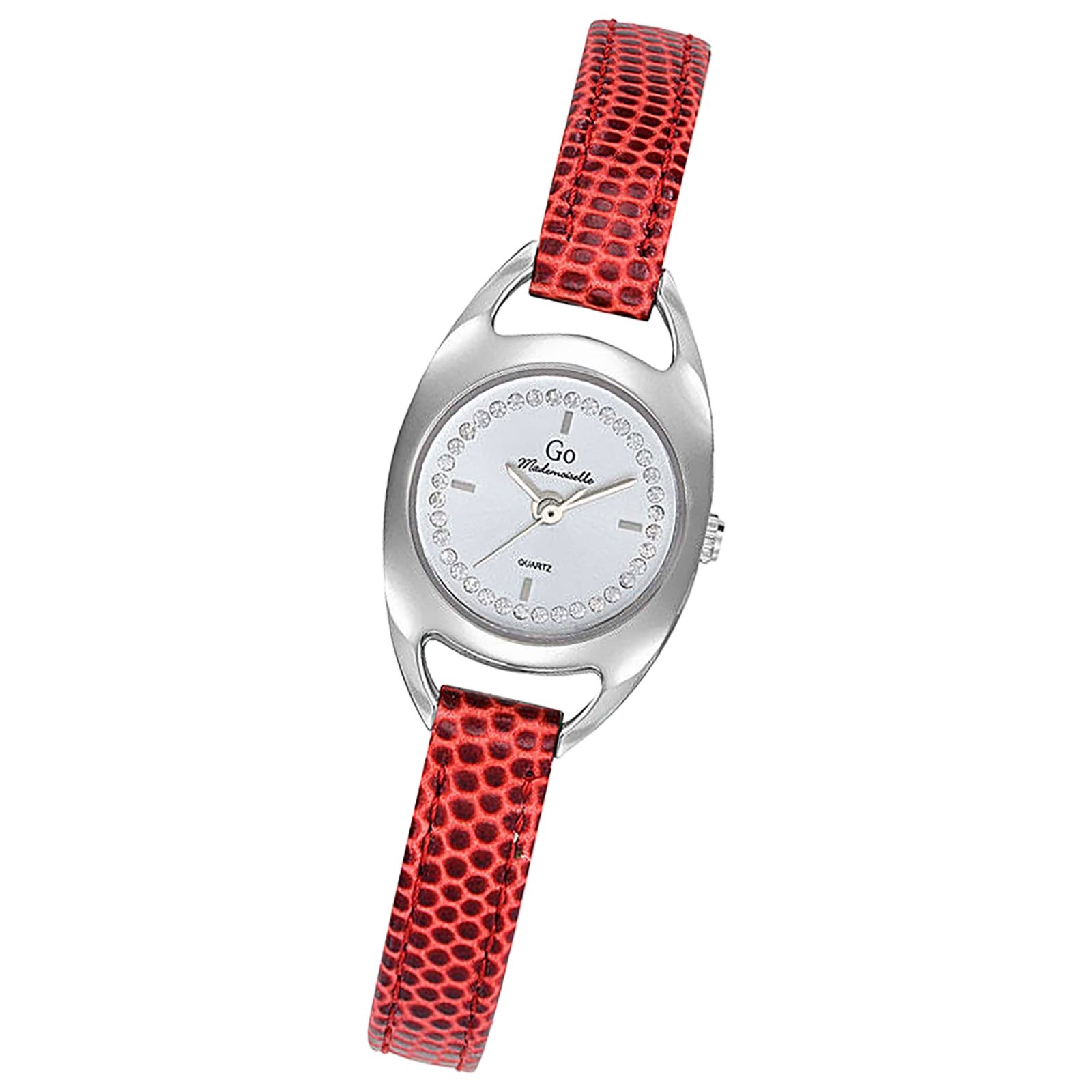 Girl Only GO Damen Armbanduhr Mademoiselle Quarz-Uhr Leder rot UGO699489