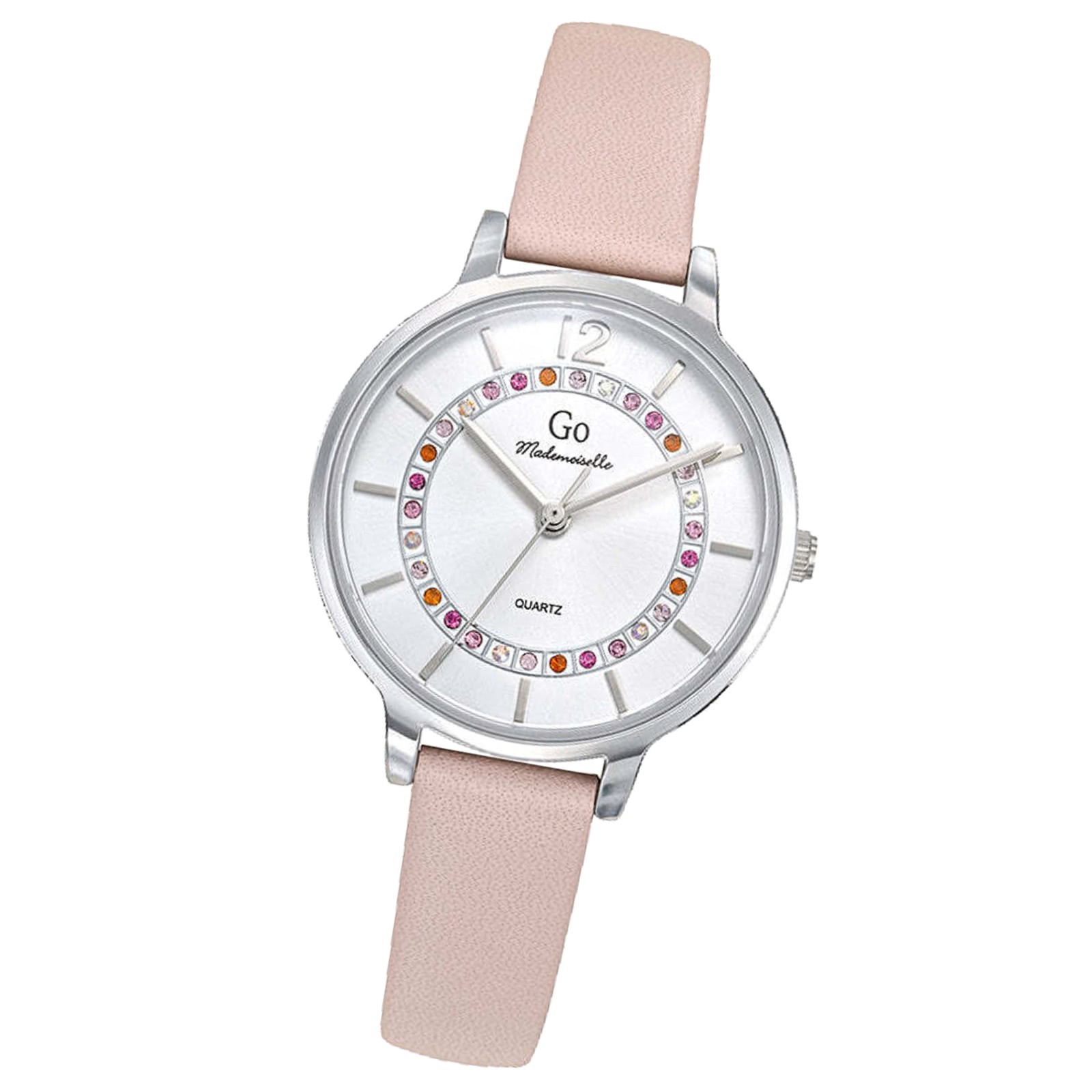 Girl Only GO Damen Armbanduhr Mademoiselle Quarz-Uhr Leder rosa UGO699541
