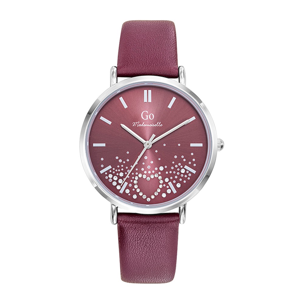 Girl Only GO Damen Armbanduhr Mademoiselle Quarz-Uhr Leder rot UGO699605