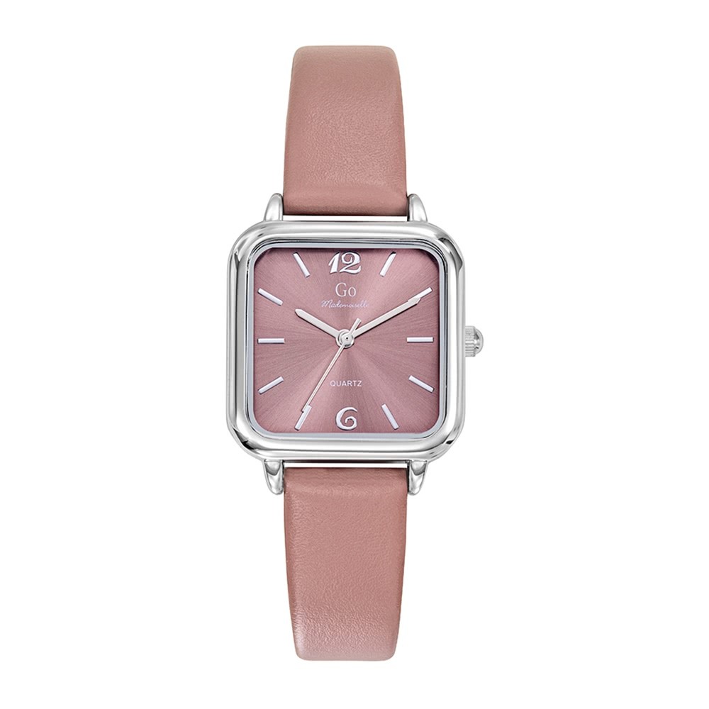 Girl Only GO Damen Armbanduhr Mademoiselle Quarz-Uhr Leder rosa UGO699617