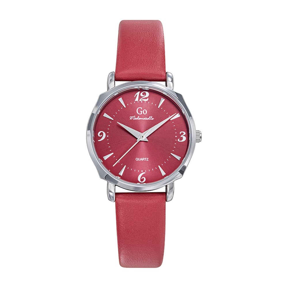 Girl Only GO Damen Armbanduhr Mademoiselle Quarz-Uhr Leder rot UGO699623