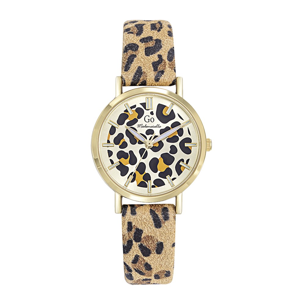 Girl Only GO Damen Armbanduhr Mademoiselle Lederband braun mehrfarbig UGO699635