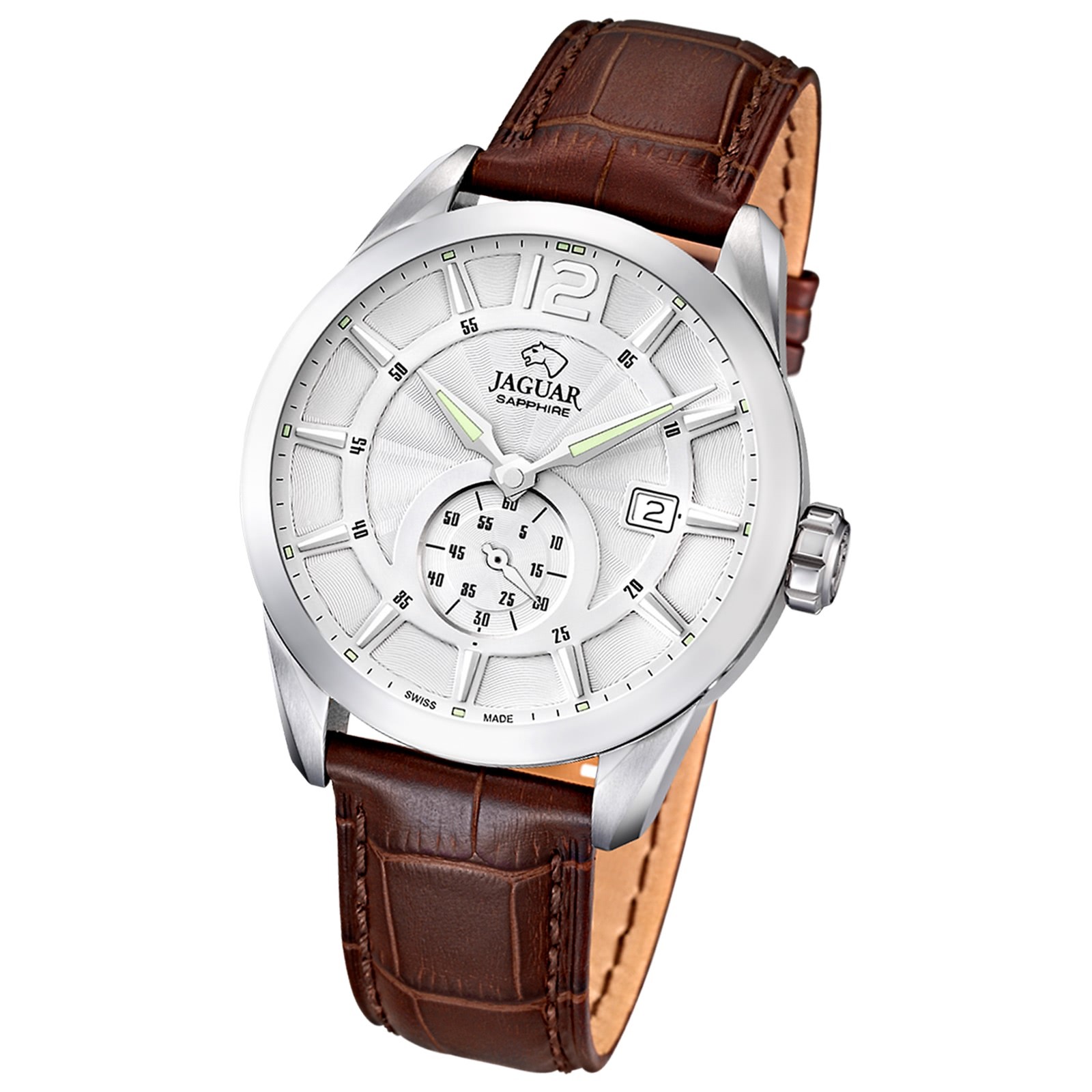 JAGUAR Herren-Armbanduhr ACM Saphirglas Quarz Leder braun UJ663/1