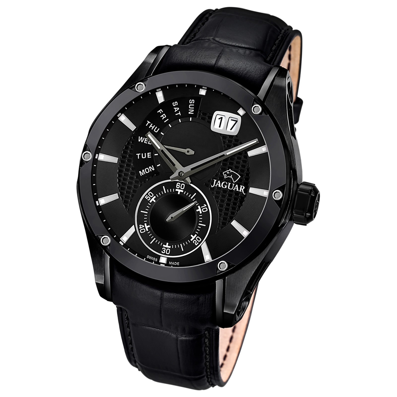 Jaguar Herren-Armbanduhr Leder schwarz J681/A Saphir Special Edition UJ681/A