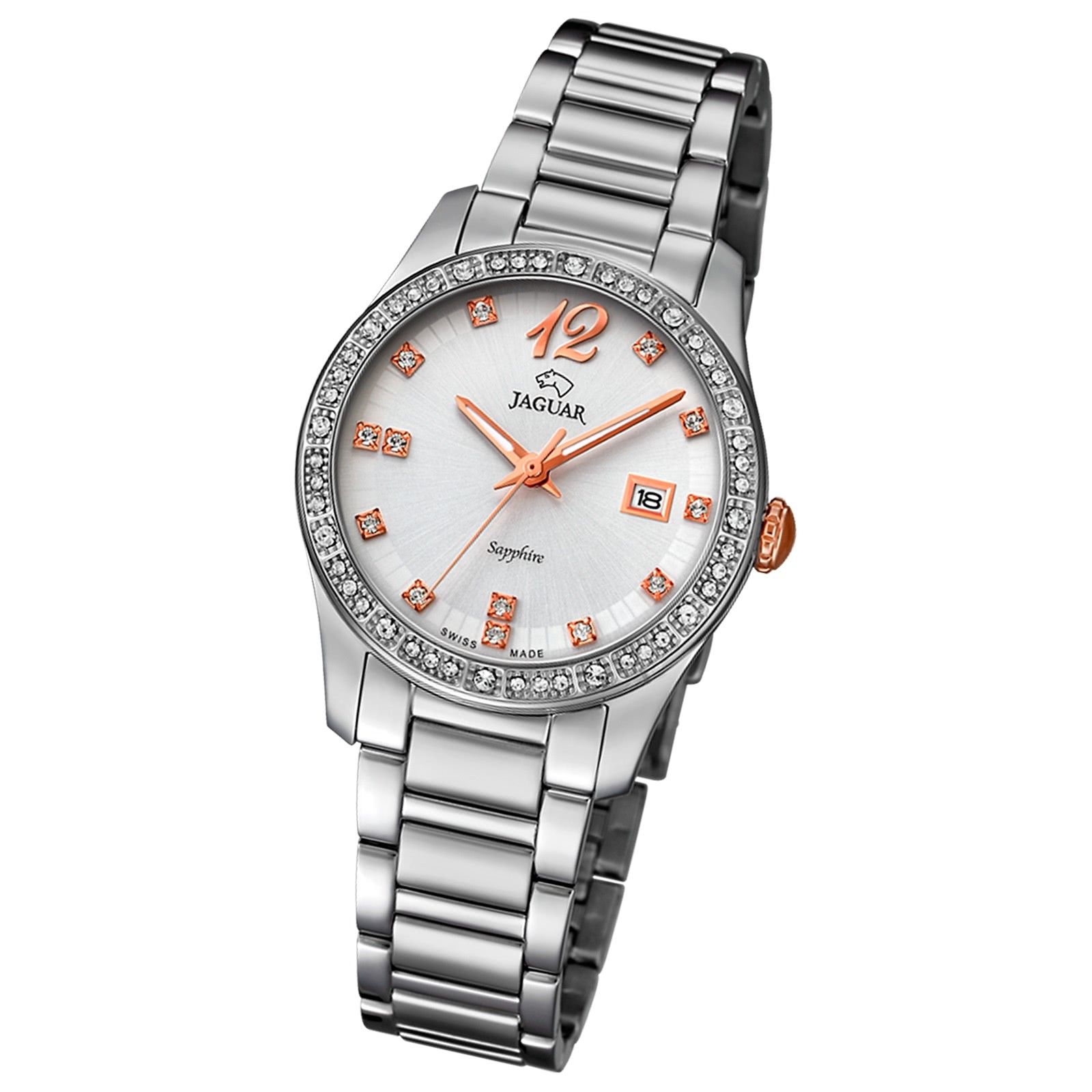 Jaguar Damen-Armbanduhr Edelstahl silber J820/1 Saphir Cosmopolitan UJ820/1