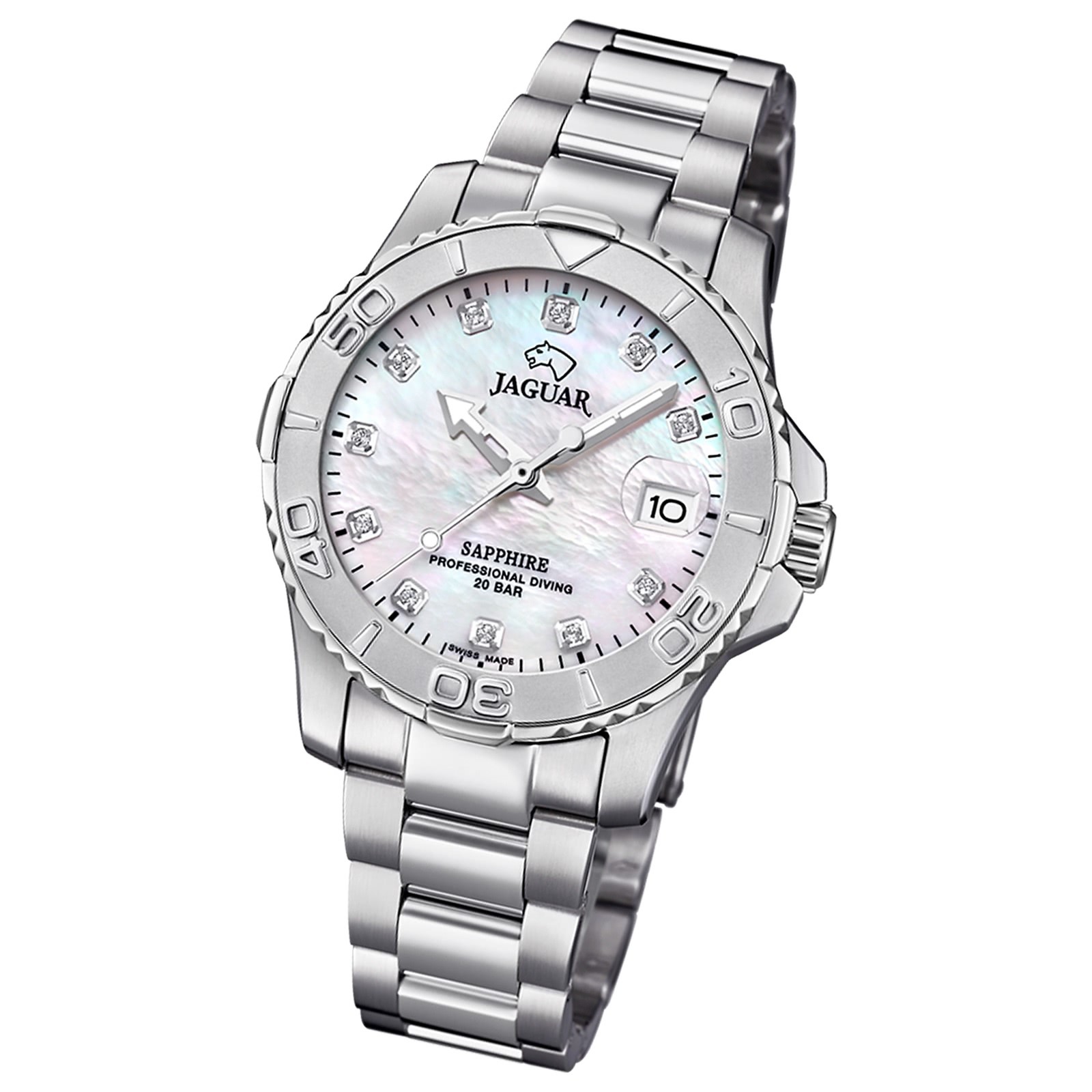 Jaguar Damen Armbanduhr Cosmopolitan J870/1 Analog Edelstahl silber UJ870/1