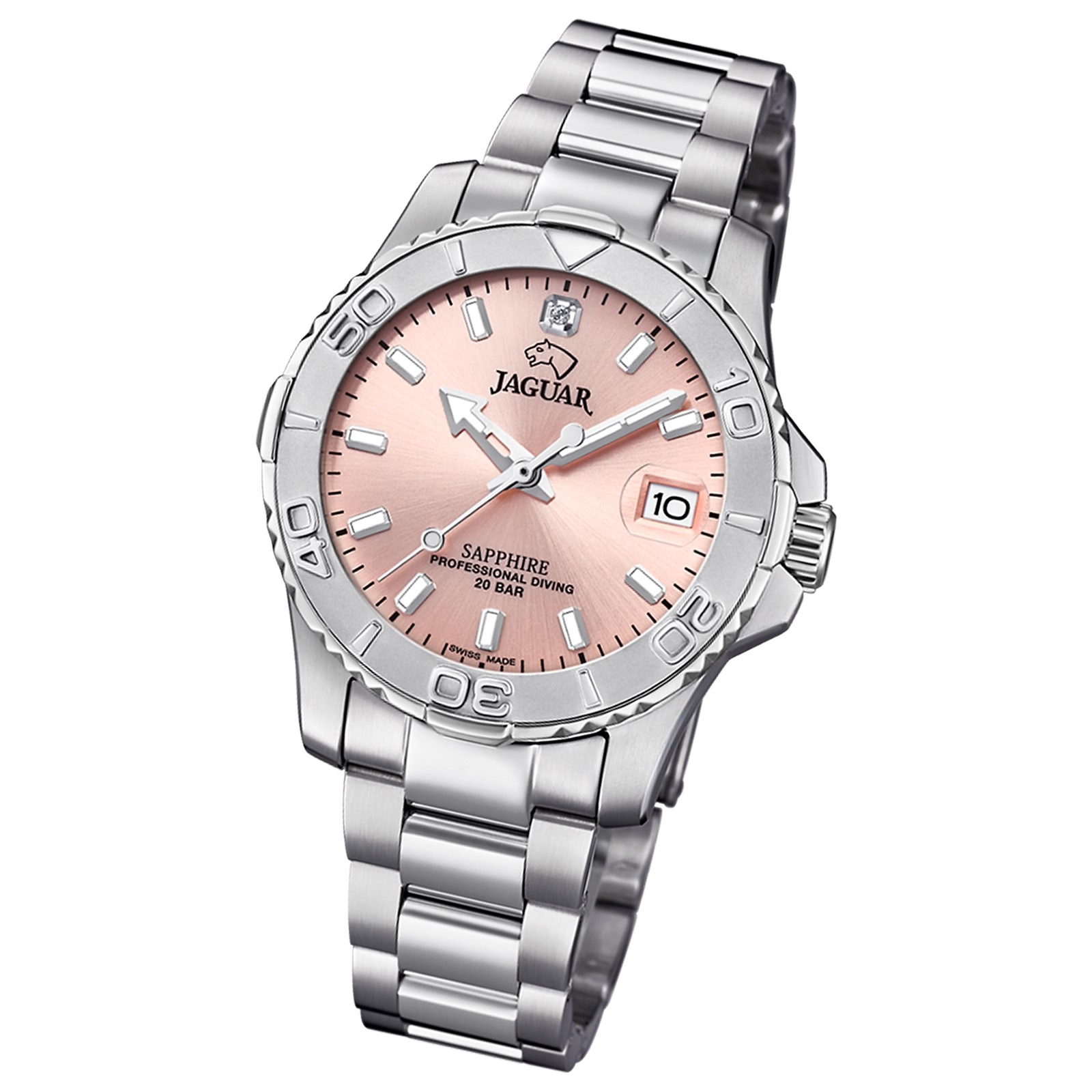 Jaguar Damen Armbanduhr Cosmopolitan J870/3 Analog Edelstahl silber UJ870/3