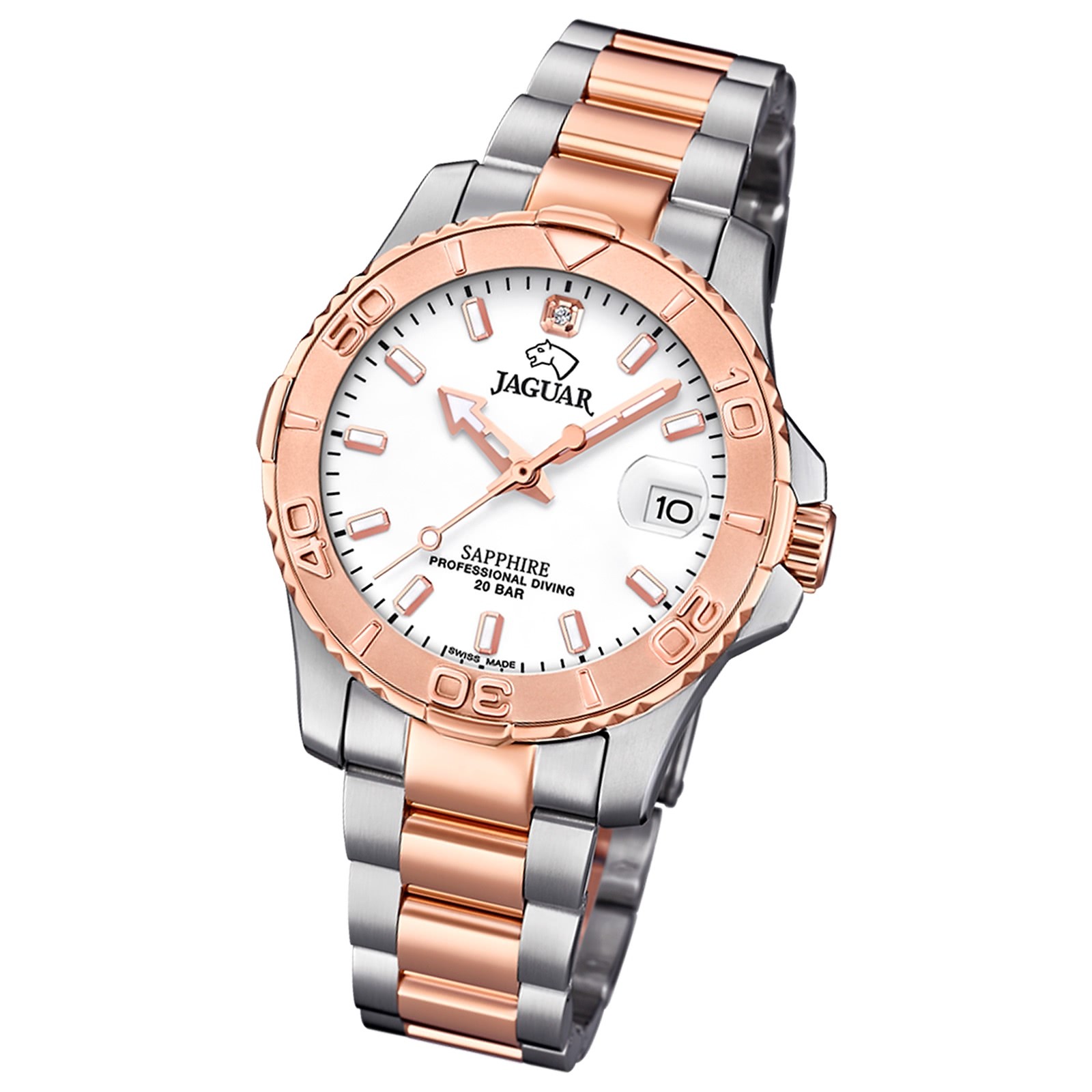 Jaguar Damen Armbanduhr Cosmopolitan J871/1 Edelstahl silber rosegold UJ871/1