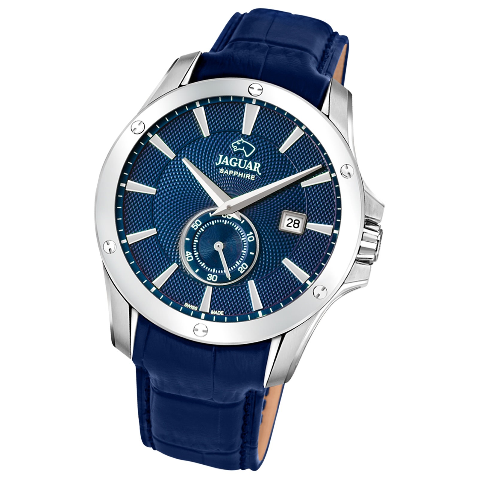 Jaguar Herren Armbanduhr ACM J878/2 Analog Leder blau UJ878/2