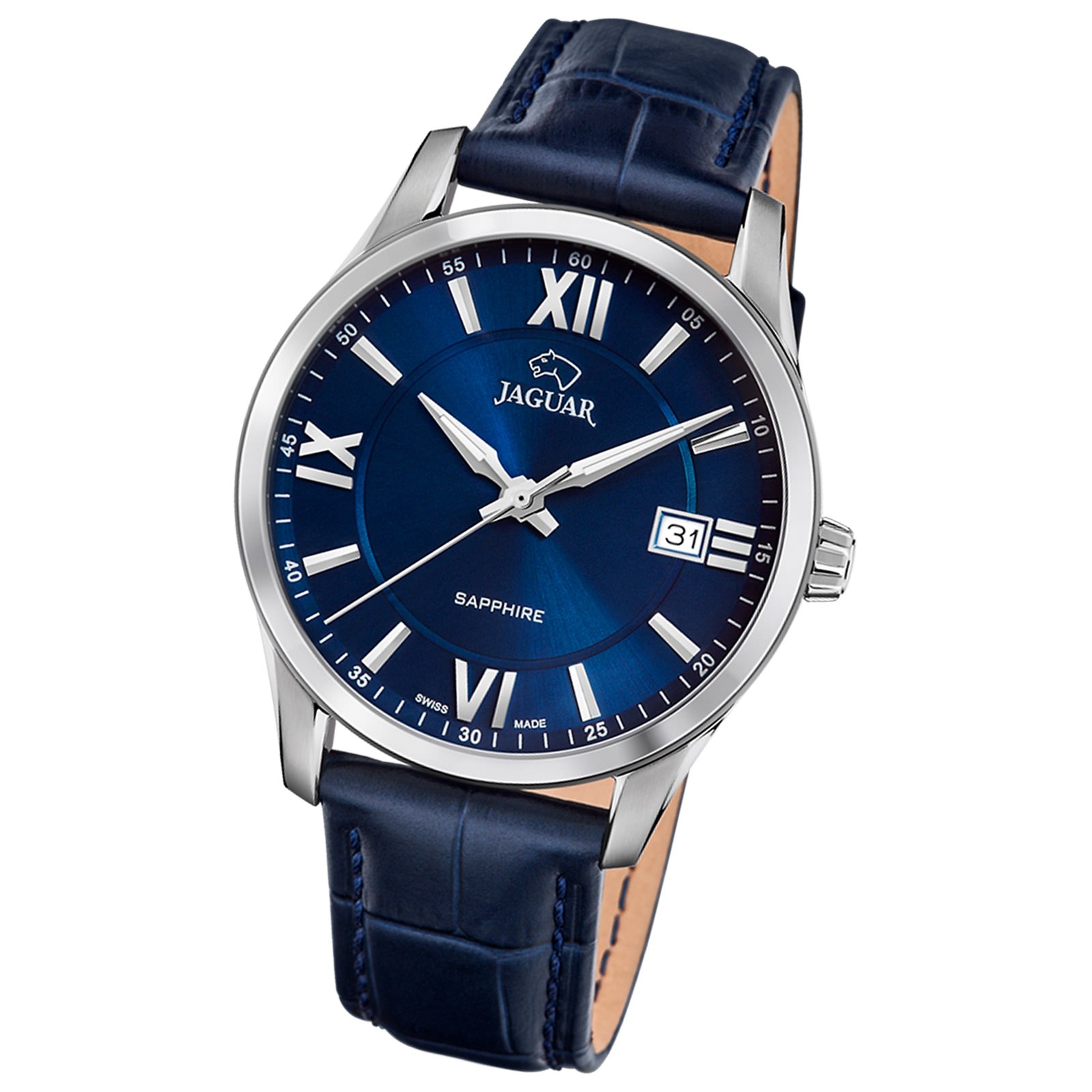 Jaguar Herren Armbanduhr ACM J883/2 Analog Leder blau UJ883/2