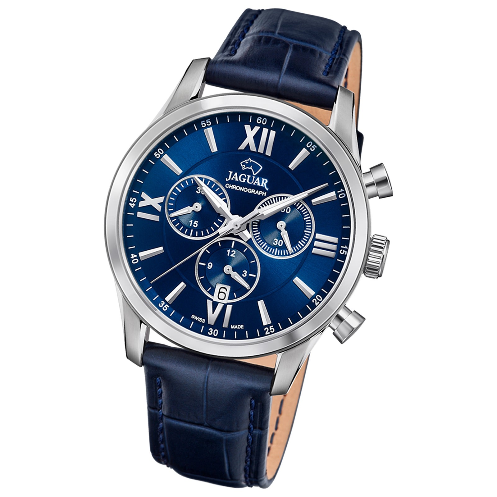 Jaguar Herren Armbanduhr ACM J884/2 Analog Leder blau UJ884/2