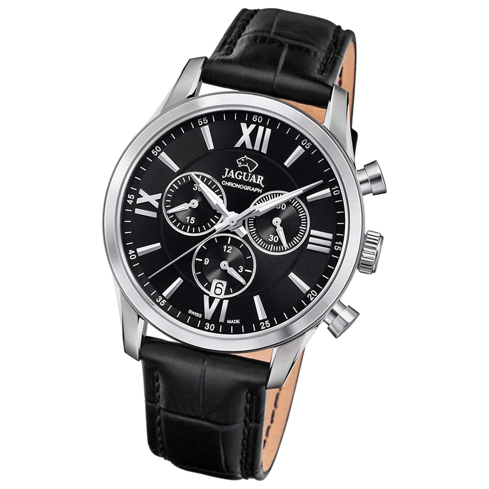 Jaguar Herren Armbanduhr ACM J884/4 Analog Leder schwarz UJ884/4