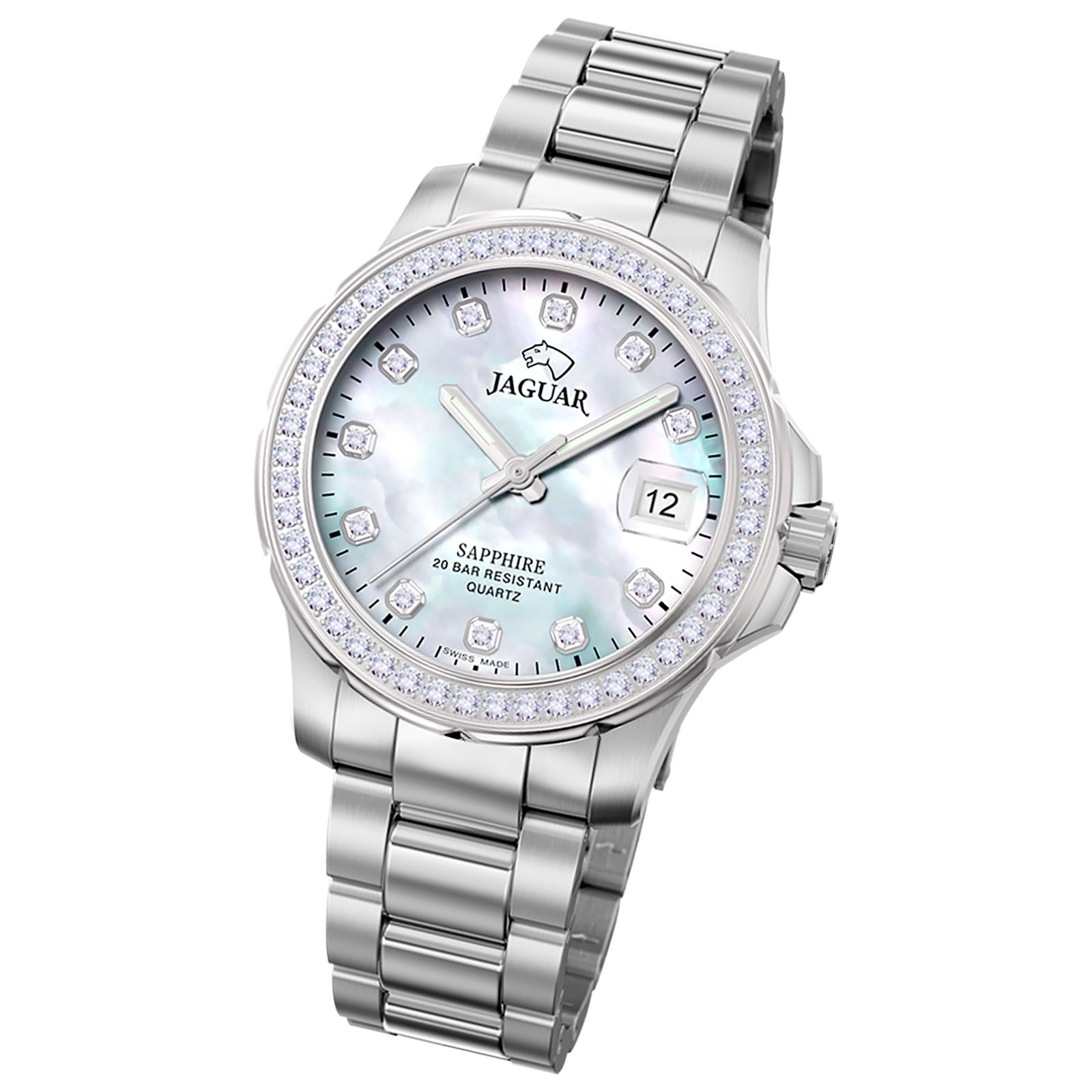 Jaguar Damen Armbanduhr Cosmopolitan J892/1 Analog Edelstahl silber UJ892/1