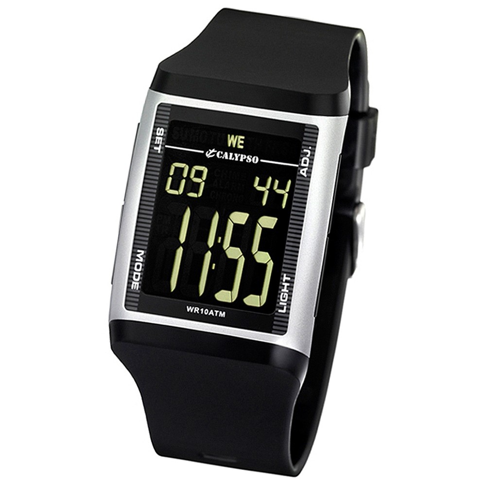 Calypso Herrenfunktionsuhr schwarz Digital Uhren Kollektion UK5542/1