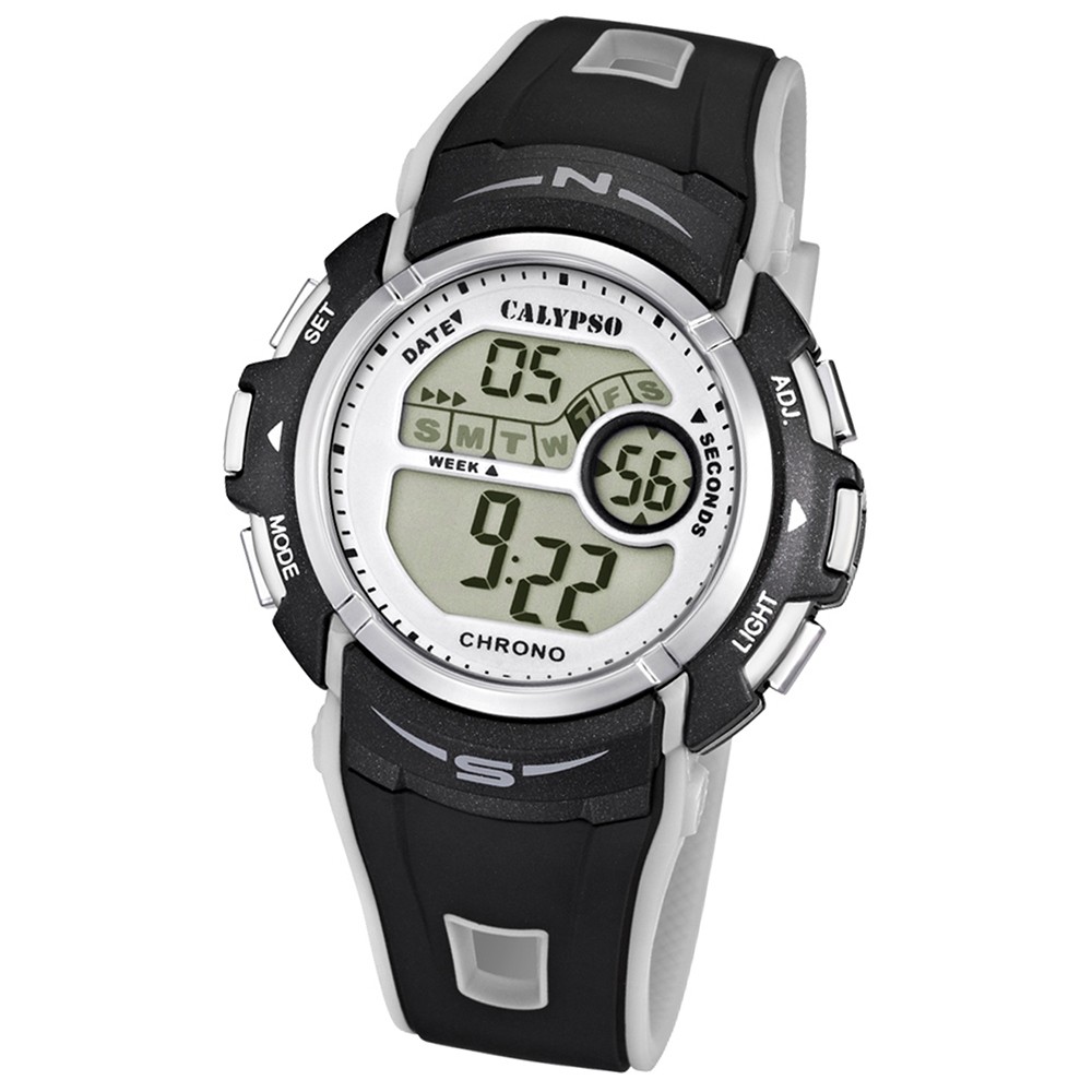 Calypso Chronograph Unisex silber-schwarz Digital Uhren UK5610/8