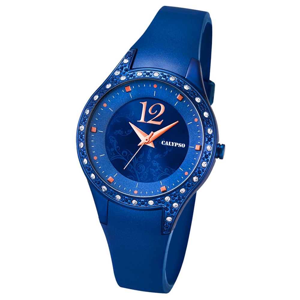 Calypso Damen-Armbanduhr Trend analog Quarz PU blau UK5660/6