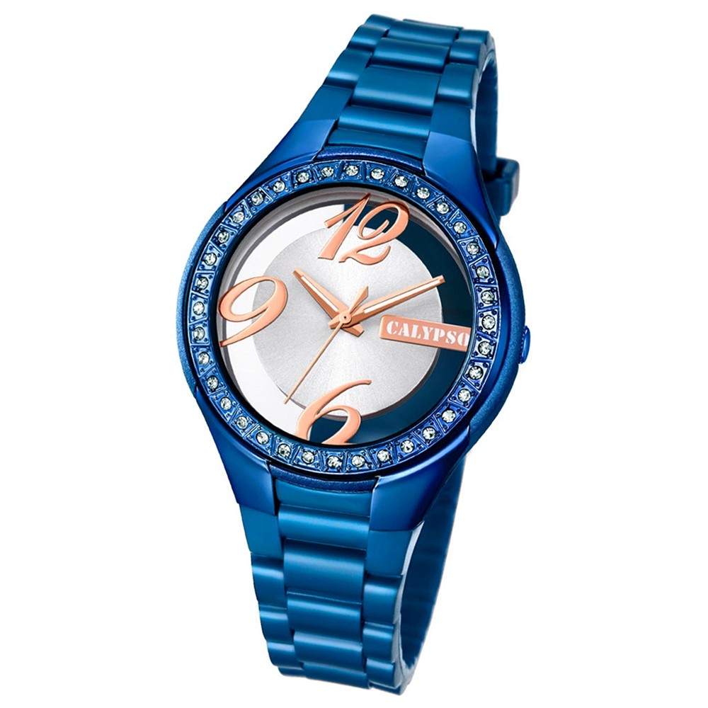 Calypso Damen-Armbanduhr Trendy analog Quarz PU blau UK5679/D