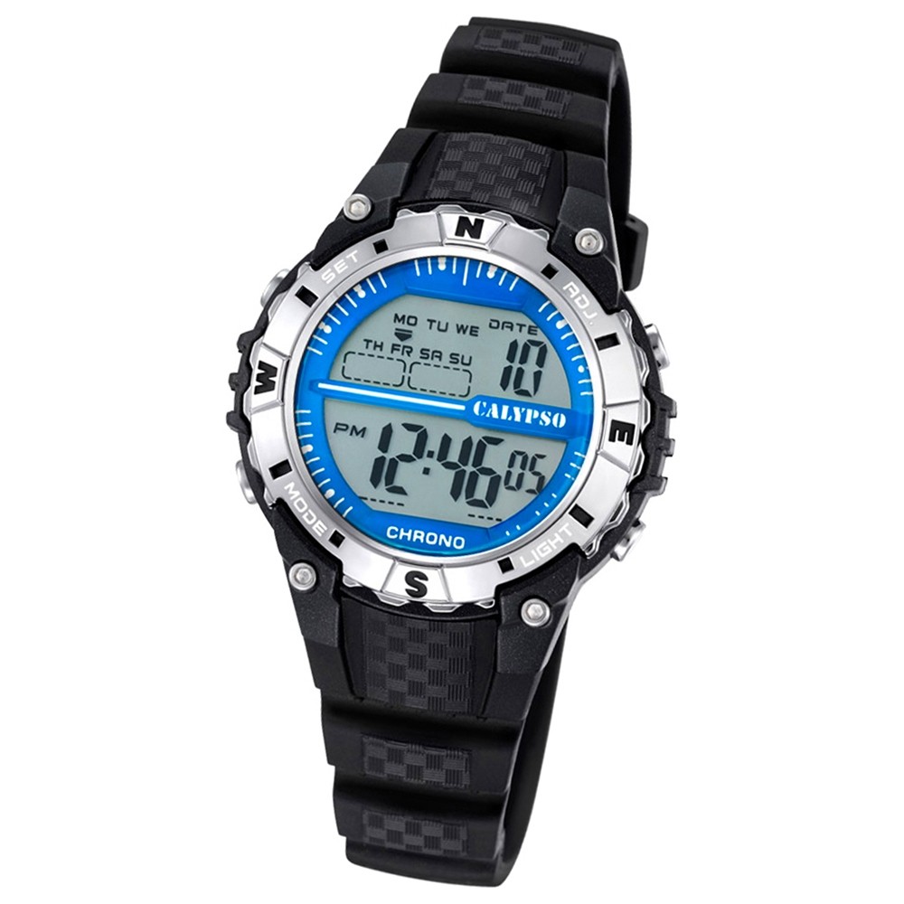 Calypso Damen Herren-Armbanduhr Dame/Boy digital Quarz PU schwarz UK5684/1