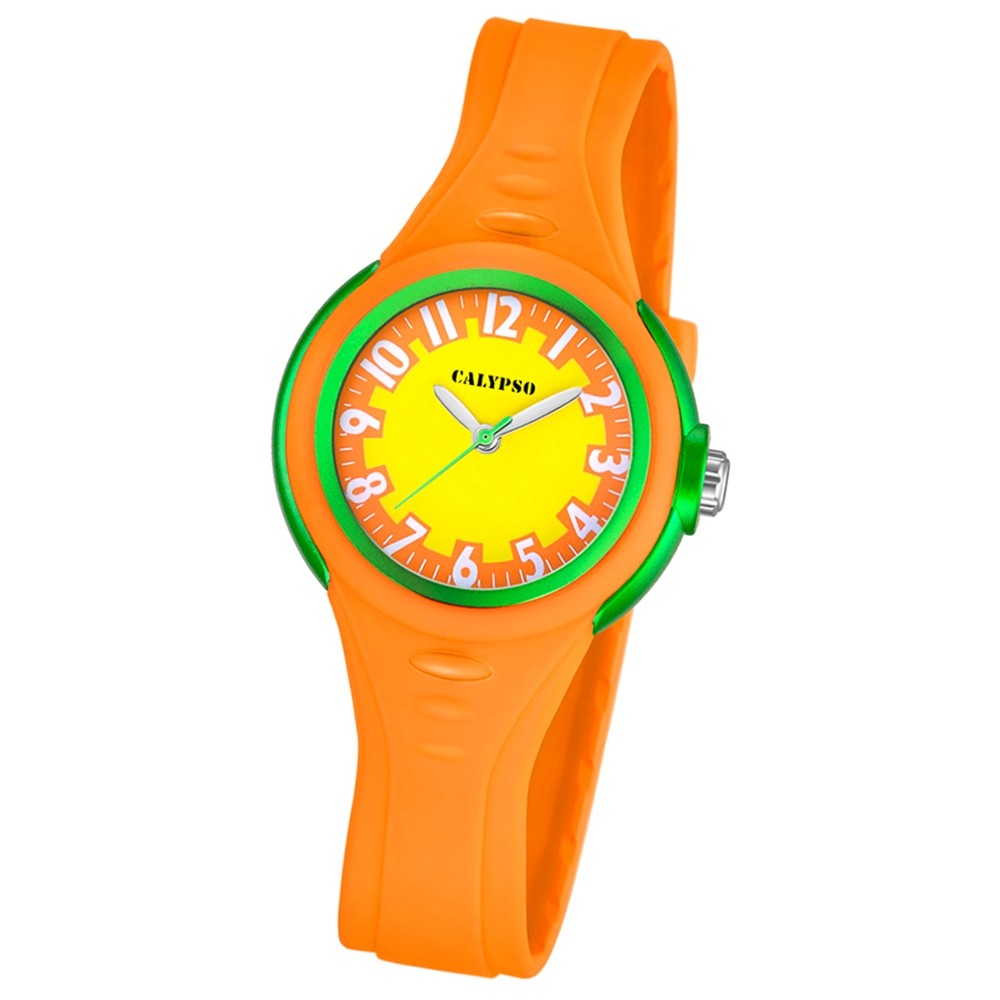 CALYPSO Kinder-Armbanduhr Fashion analog Quarz-Uhr PU orange UK5686/2