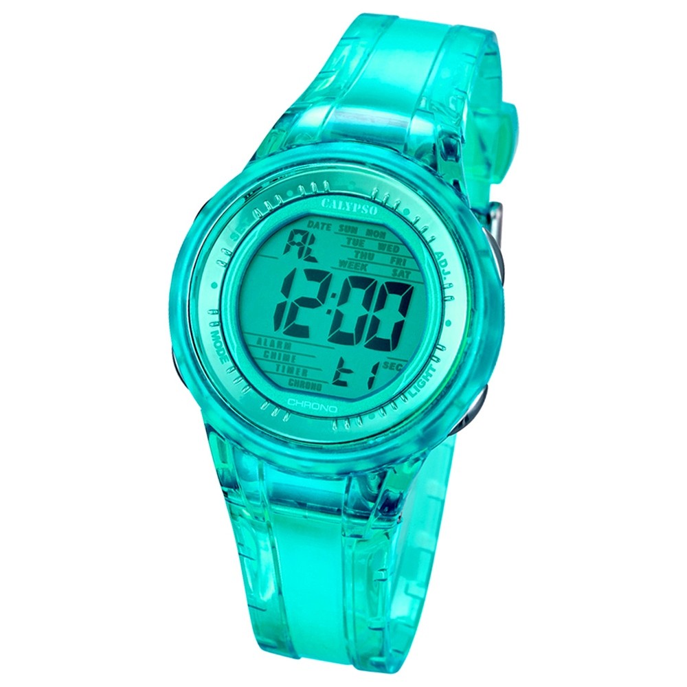 CALYPSO Damen-Armbanduhr Sport Chronograph Quarz-Uhr PU grün UK5688/4