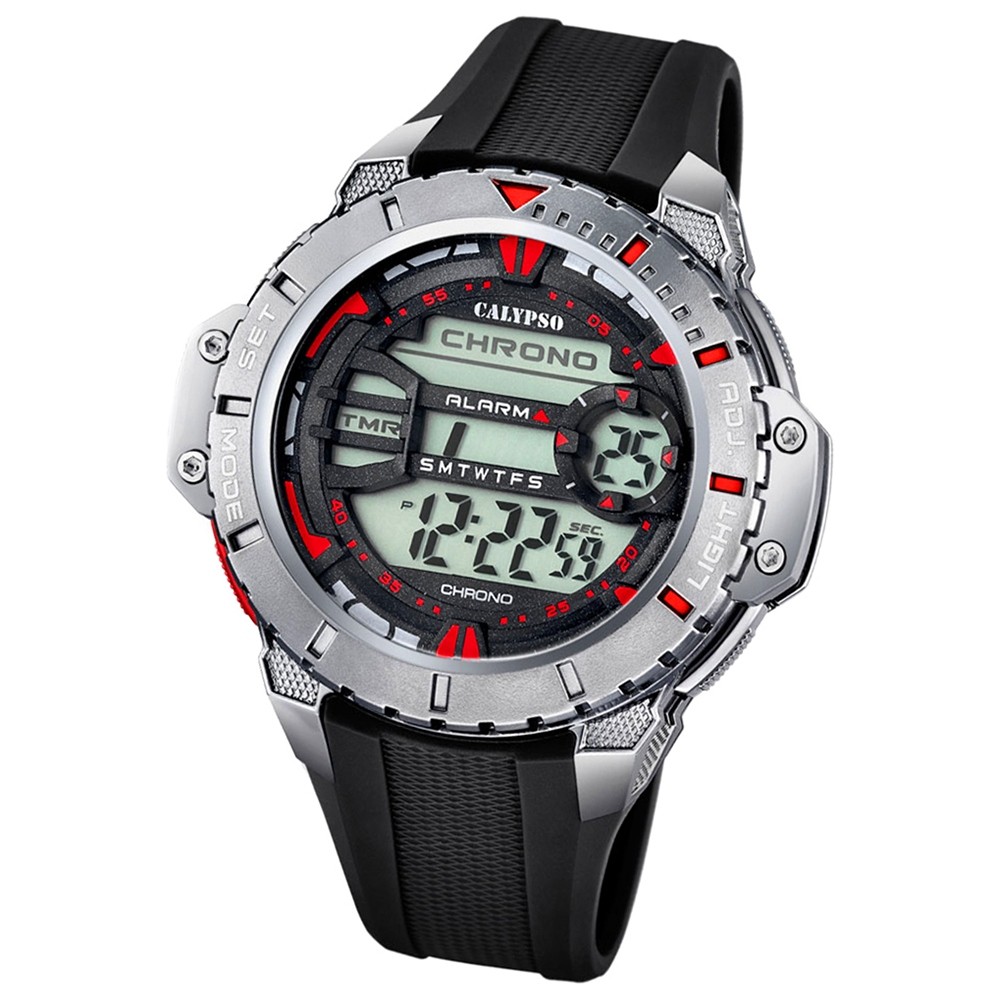 Calypso Herren-Armbanduhr Digital for Man digital Quarz PU schwarz UK5689/5