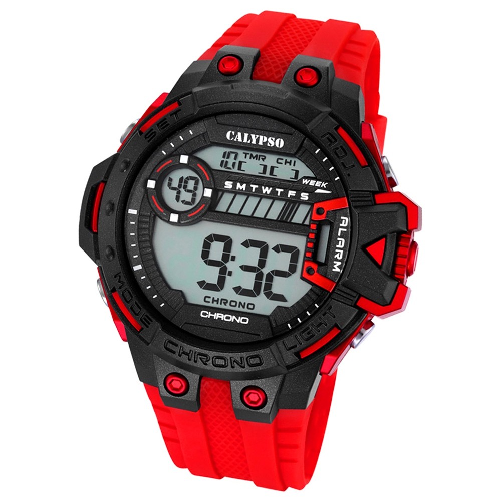 Calypso Herren-Armbanduhr Digital for Man digital Quarz PU rot UK5696/3