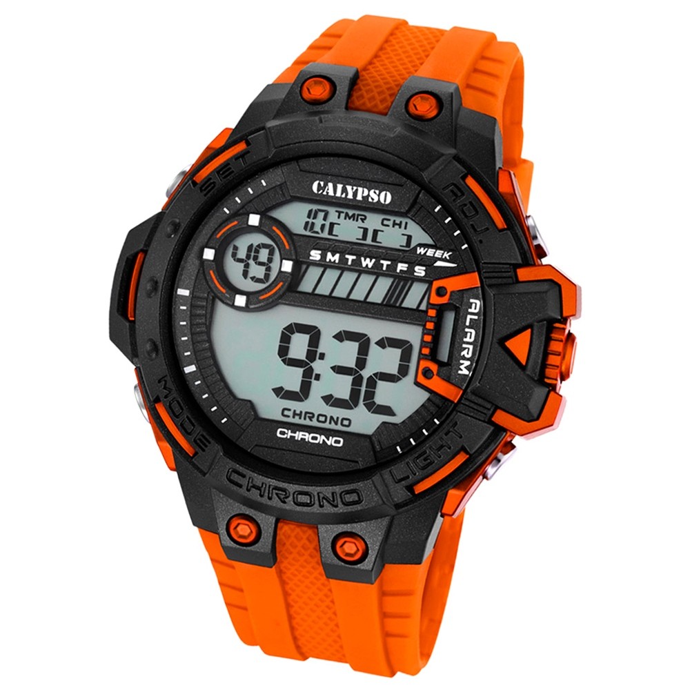 Calypso Herren-Armbanduhr Digital for Man digital Quarz PU orange UK5696/4