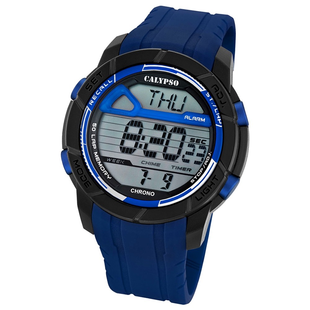 Calypso Herren-Armbanduhr Digital for Man digital Quarz PU blau UK5697/4