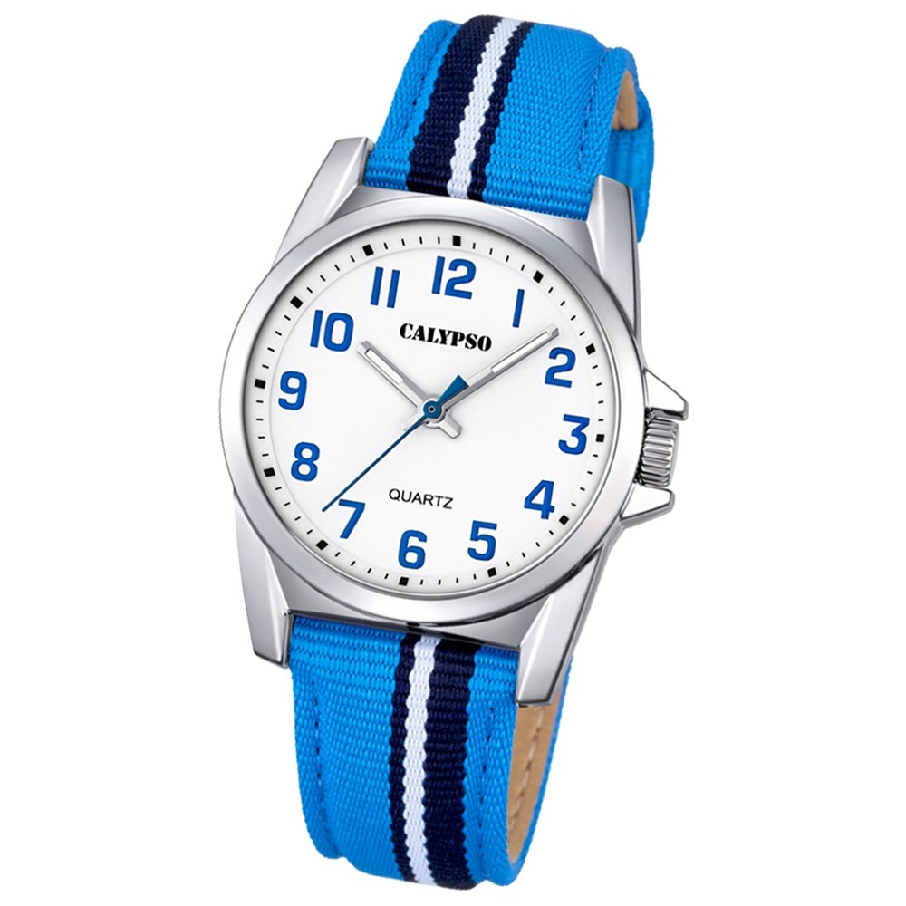Calypso Kinder-Armbanduhr Junior Collection analog Quarz Leder blau UK5707/2