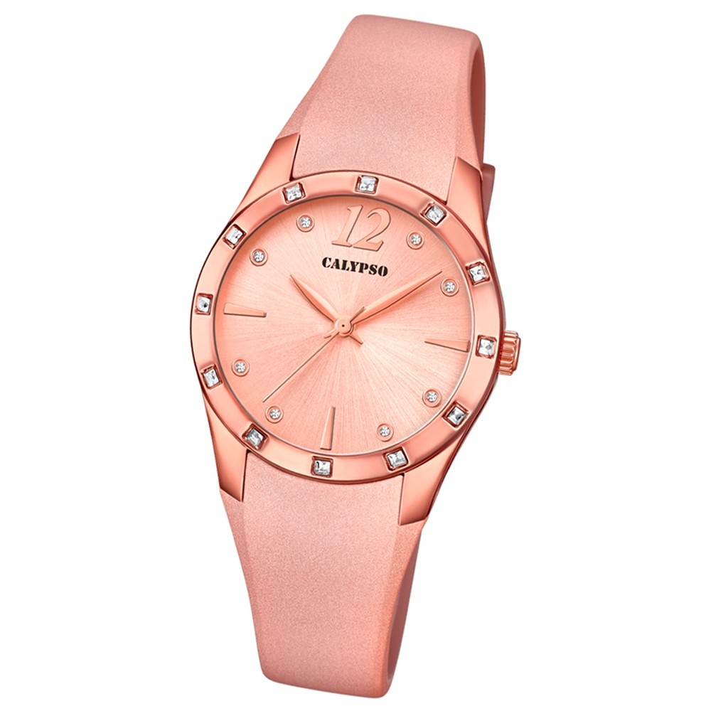 Calypso Armbanduhr Damen Trendy K5714/5 Quarzuhr PU rosa UK5714/5