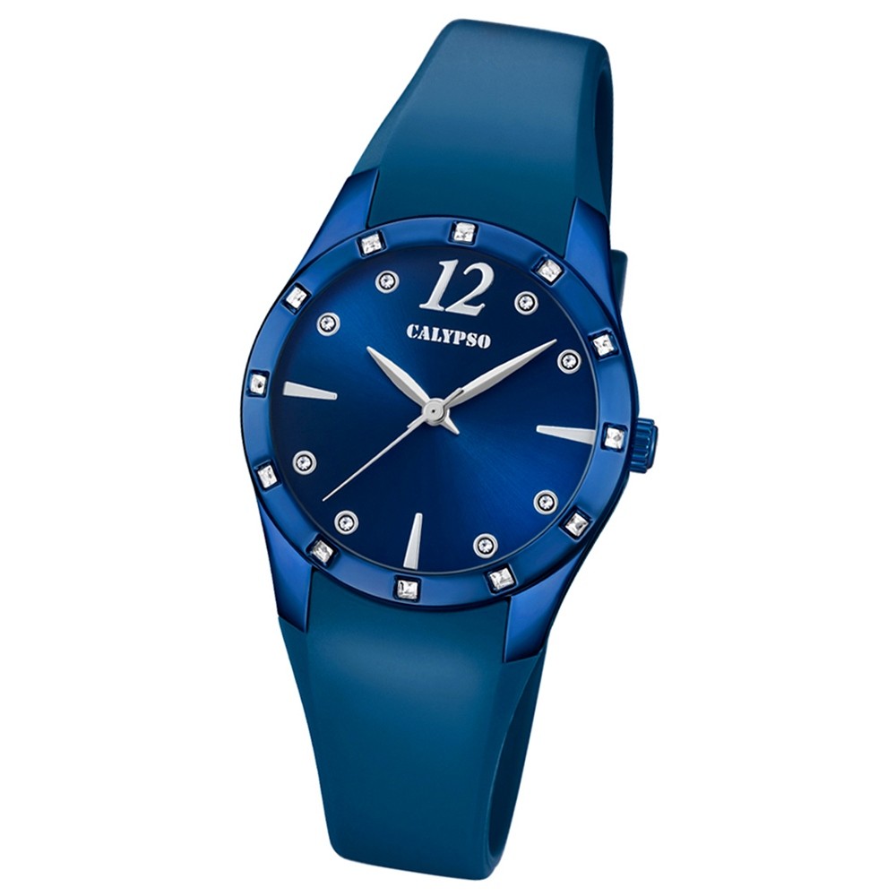 Calypso Armbanduhr Damen Trendy K5714/6 Quarzuhr PU blau UK5714/6