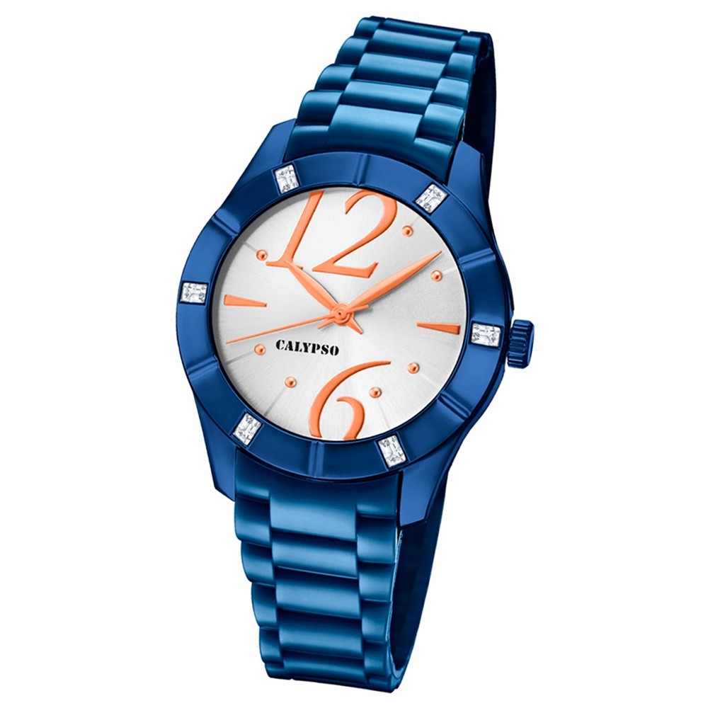 Calypso Armbanduhr Damen Trendy K5715/3 Quarzuhr PU blau UK5715/3