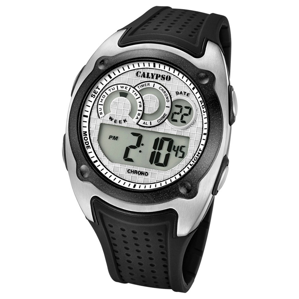 Calypso Armbanduhr Herren Digital for Man K5722/1 Quarzuhr PU schwarz UK5722/1