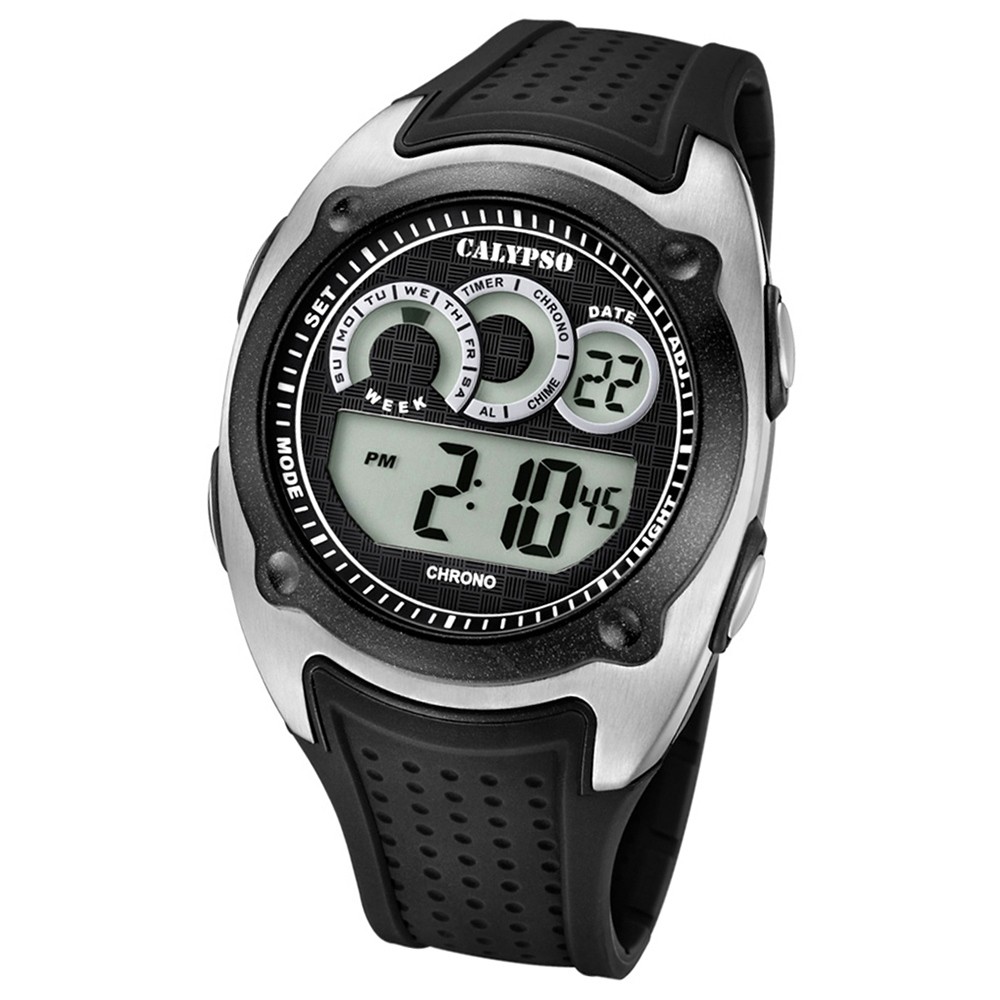 Calypso Armbanduhr Herren Digital for Man K5722/4 Quarzuhr PU schwarz UK5722/4