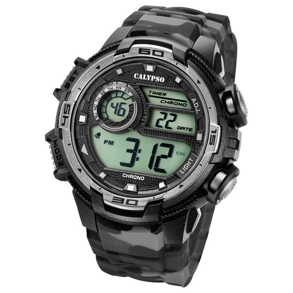 Calypso Armbanduhr Herren Digital for Man K5723/3 Quarzuhr schwarz grau UK5723/3