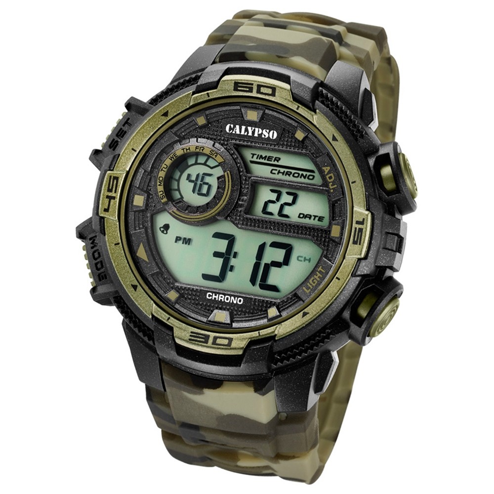 Calypso Herrenuhr Digital for Man K5723/6 Quarzuhr schwarz braun UK5723/6