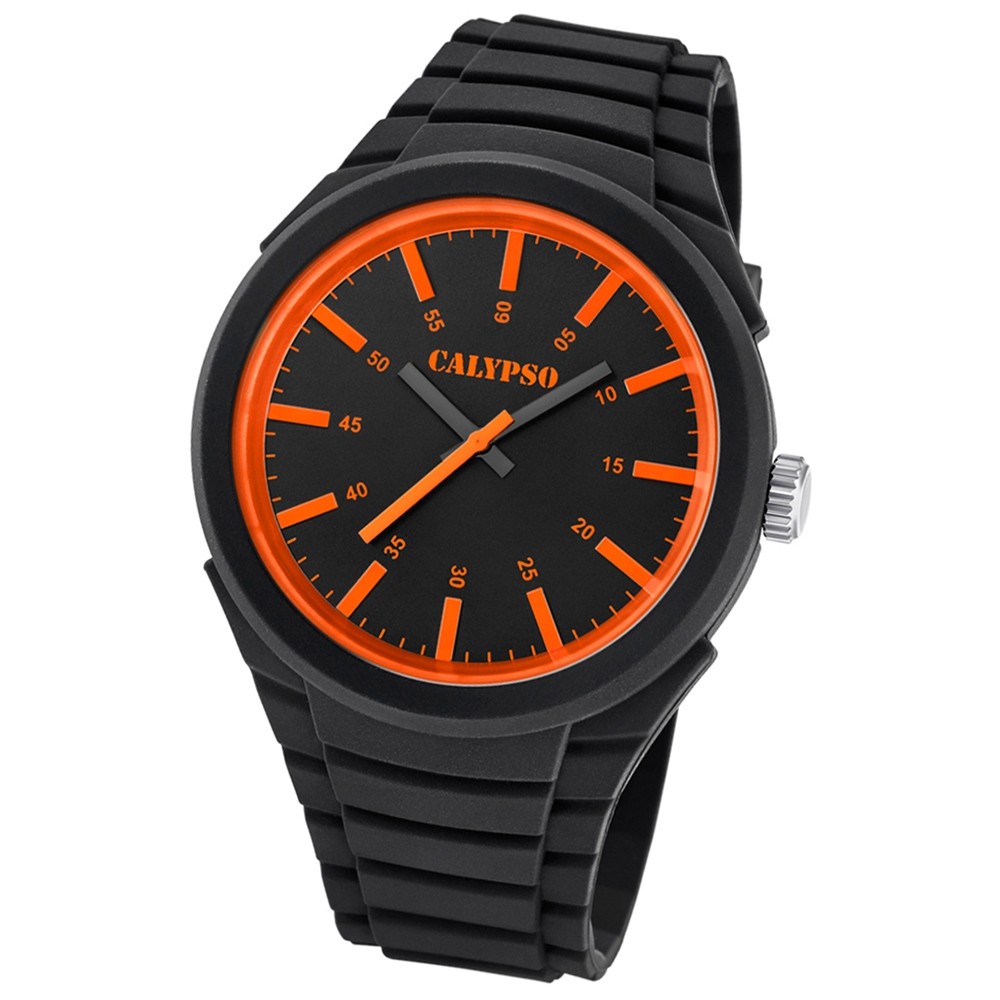 Calypso analoge Herren-Armbanduhr Versatil for Man Quarz PU schwarz UK5725/1