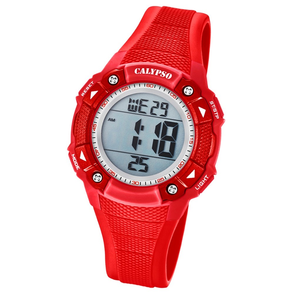 Calypso Armbanduhr Damen Digital for Woman K5728/3 Quarzuhr PU rot UK5728/3