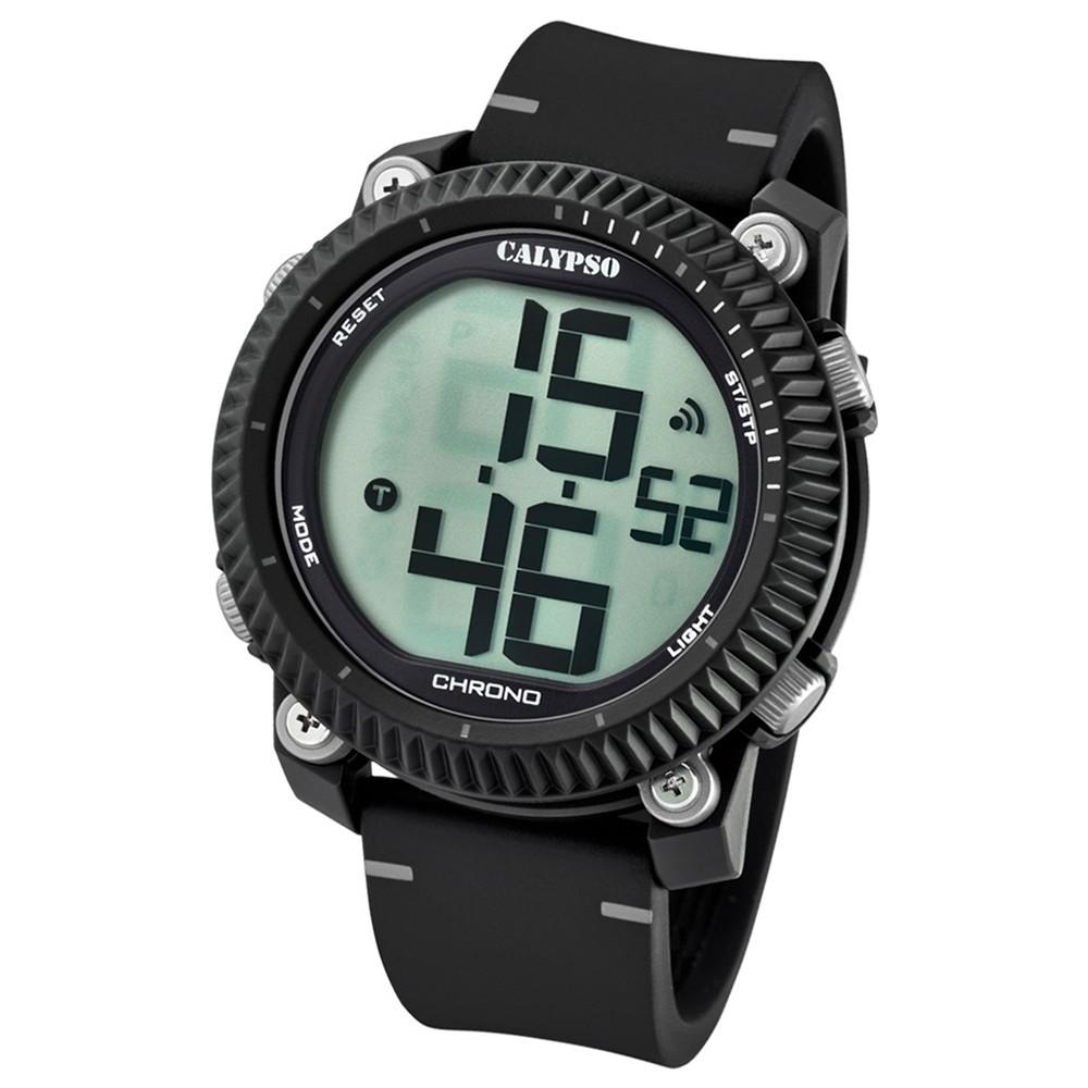 Calypso Armbanduhr Herren Digital for Man K5731/1 Quarz PU schwarz grau UK5731/1