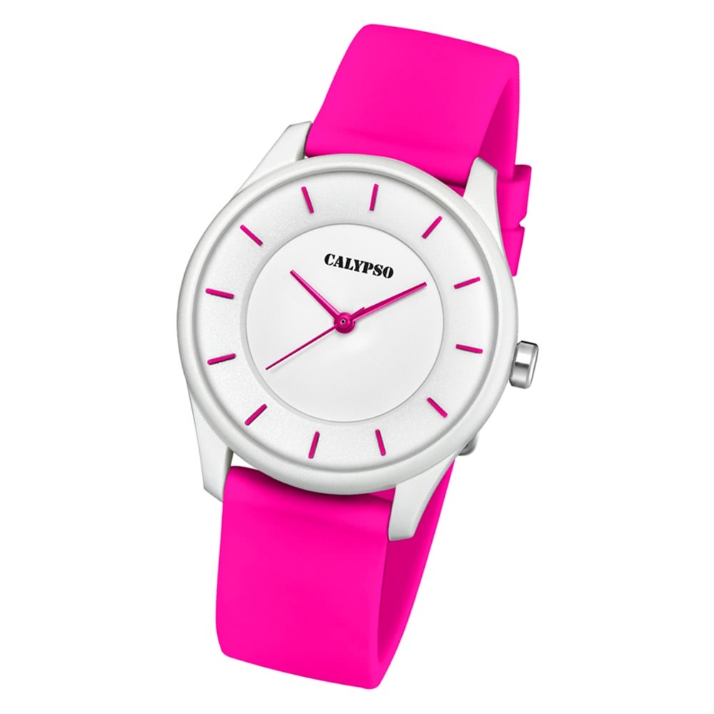 Calypso Damen Armbanduhr Sweet Time K5733/4 Quarz-Uhr PU rosa UK5733/4