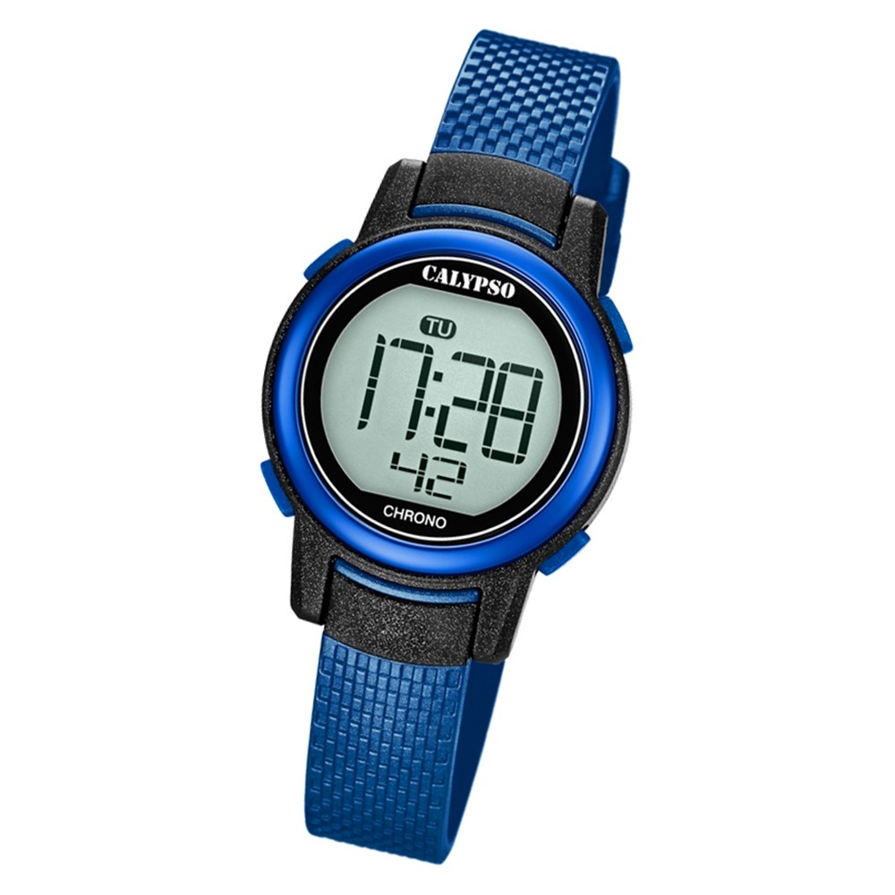 Calypso Kinder Armbanduhr Digital Crush K5736/6 Quarz-Uhr PU blau UK5736/6