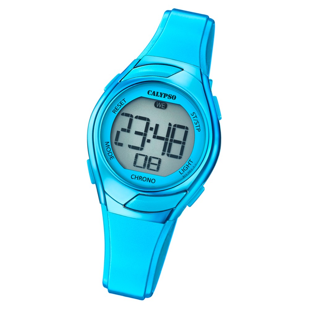 Calypso Kinder Armbanduhr Digital Crush K5738/6 Quarz-Uhr PU blau UK5738/6