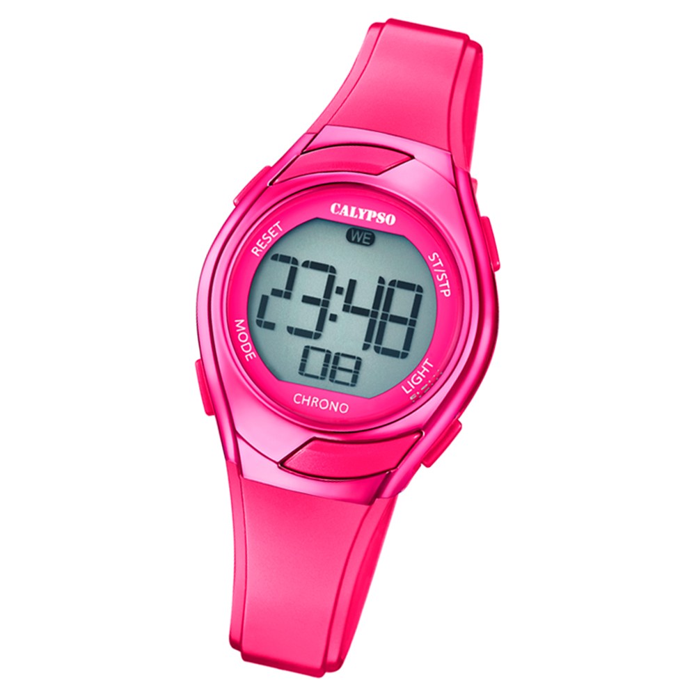 Calypso Kinder Armbanduhr Digital Crush K5738/8 Quarz-Uhr PU pink UK5738/8