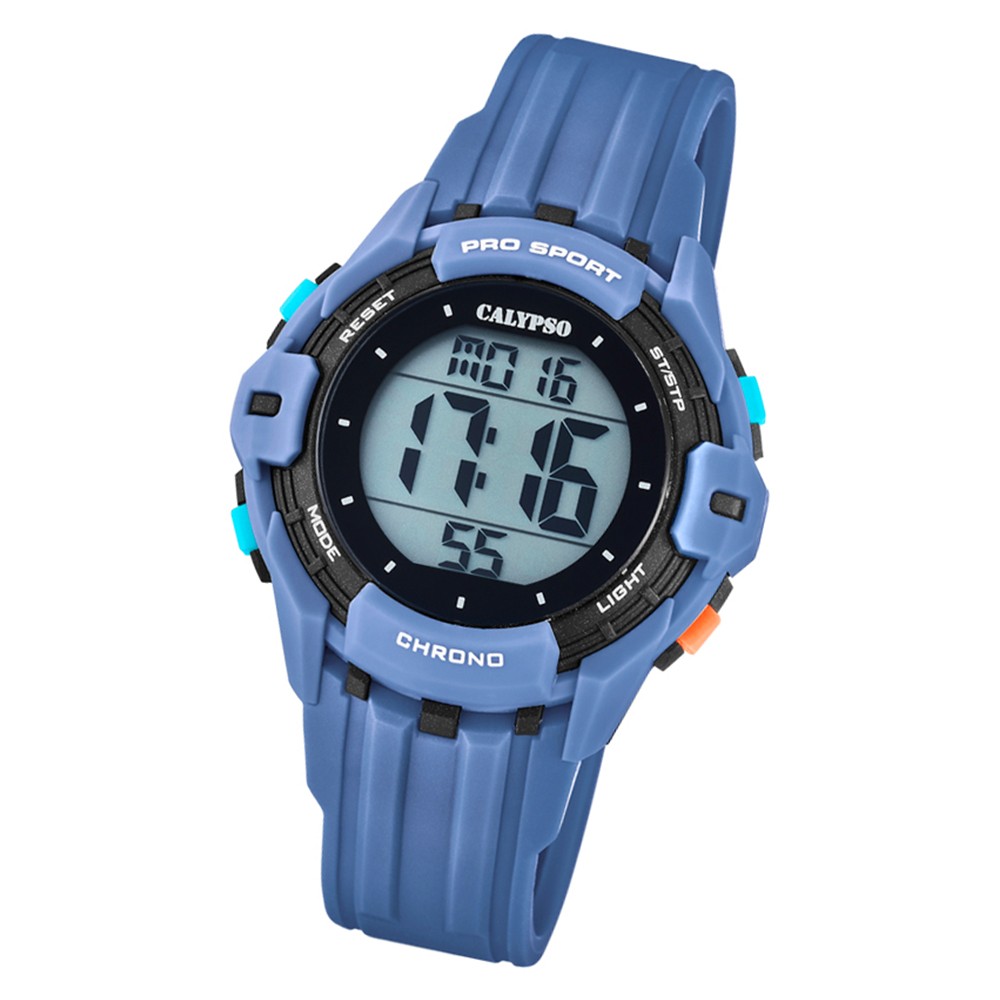 Calypso Kinder Armbanduhr Color Run K5740/1 Quarz-Uhr PU blau UK5740/1