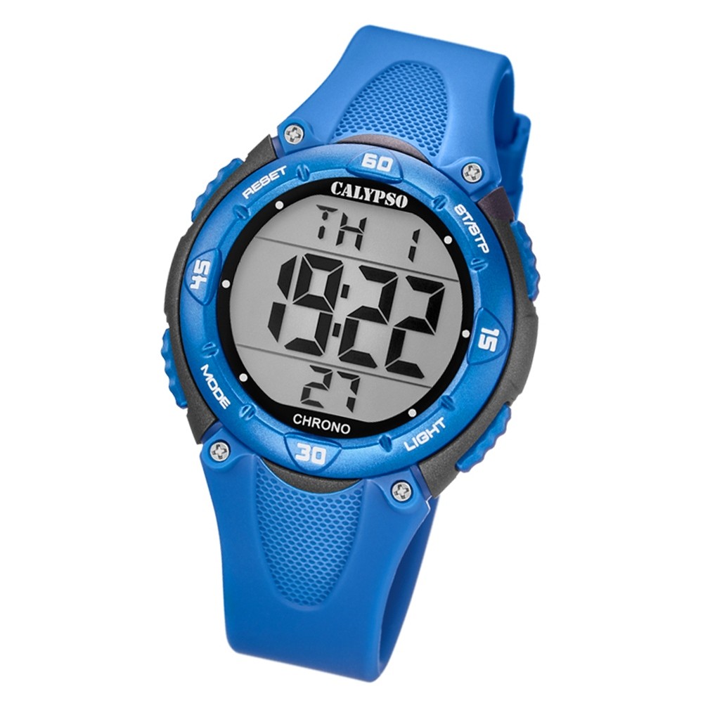 Calypso Kinder Armbanduhr Digital Crush K5741/5 Quarz-Uhr PU blau UK5741/5