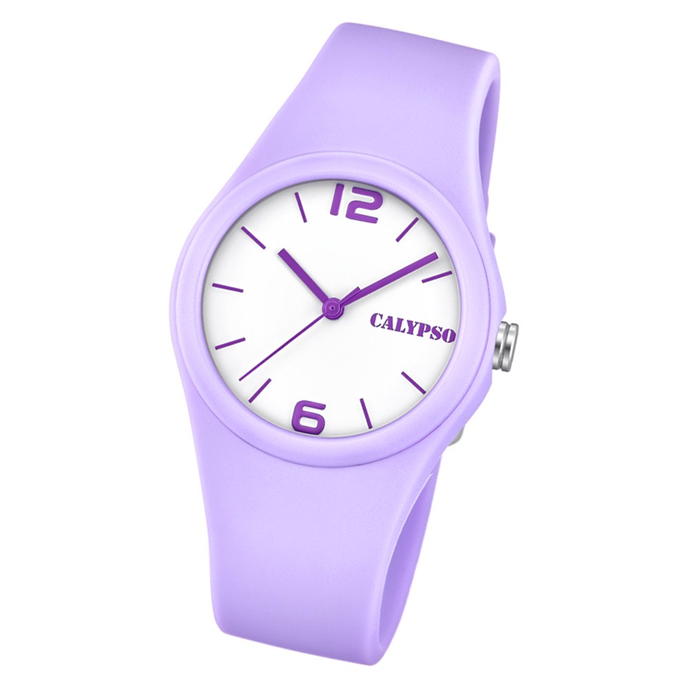 Calypso Damen Armbanduhr Sweet Time K5742/2 Quarz-Uhr PU lila UK5742/2