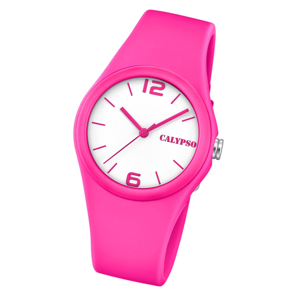 Calypso Damen Armbanduhr Sweet Time K5742/4 Quarz-Uhr PU rosa UK5742/4