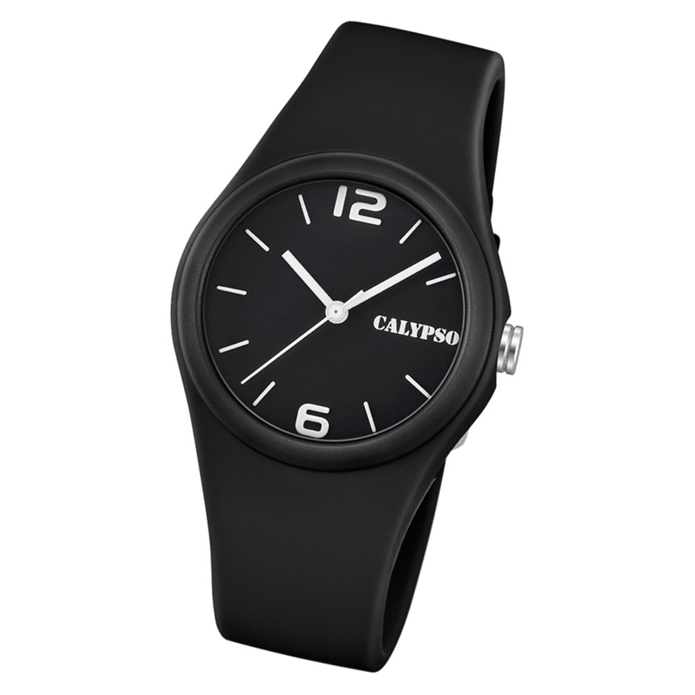 Calypso Damen Armbanduhr Sweet Time K5742/6 Quarz-Uhr PU schwarz UK5742/6