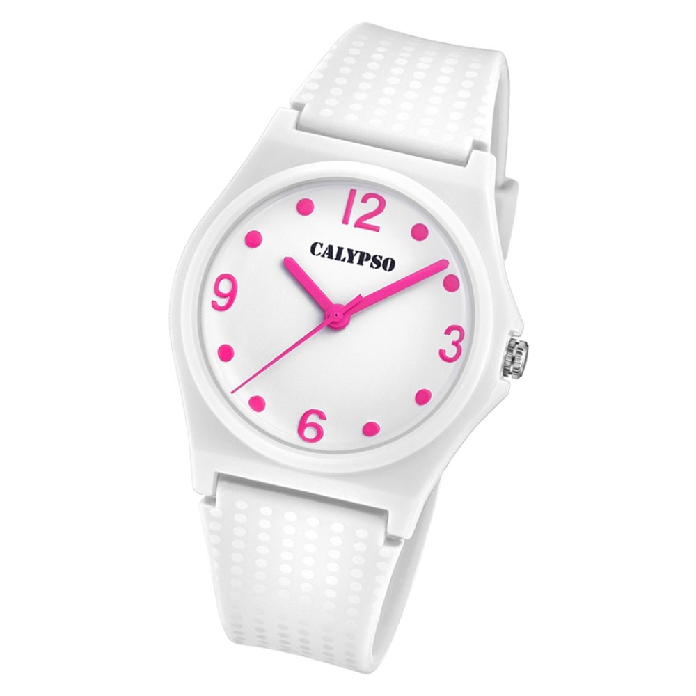 Calypso Kinder Armbanduhr Sweet Time K5743/1 Quarz-Uhr PU weiß UK5743/1